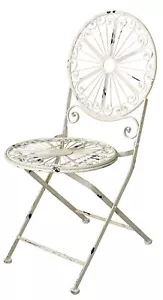 Eisenstuhl Garten Klappstuhl Stuhl Antik Eisen Gartenstuhl Terrassenstuhl Metall - Bild 1 von 4