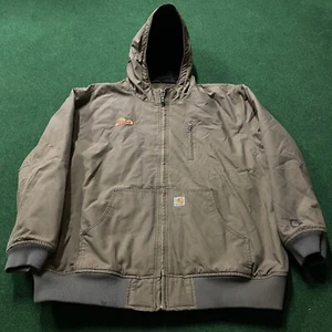 Giacca Carhartt Vintage Uomo 3XL Marrone Tela Trapuntata Foderata Quick Duck Cappotto da Lavoro - Foto 1 di 11