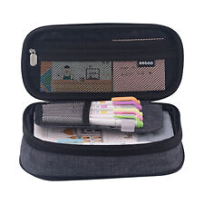 Large Capacity School Pencil  Stationery Zipper Pocket Office Storage D2C6