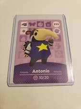 Antonio # 295 Animal Crossing Amiibo Card AUTHENTIC Series 3 NEW NEVER SCANNED!