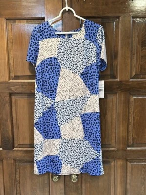 Nuevo con etiquetas Vestido Nanette Lepore Talla 8 Multi Estampado Parche Cambio Cottagecore Patchwork Foto 1 de 4