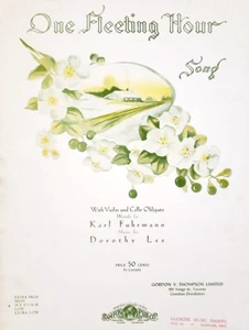 Partituras One Fleeting Hour 1915 violín mediano violonchelo Fuhrmann Lee edición canadiense - Imagen 1 de 5