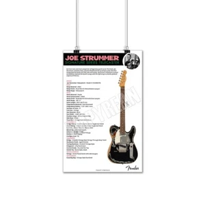 Joe Strummer Telecaster Fender Signature Series Guitar Specs Wall Art Print - Picture 1 of 9