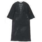 BAUME 20SS Japan Lace-up kaftan dress 32003-24-4046 38 black Mesh dress tops