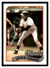 1989 Topps #753 JOSE URIBE San Francisco Giants ~C3A