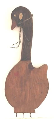 Folk Art Wooden Long Neck Canadian Goose Key Holder Wall Art Cottagecore Vintage - Image 1 of 4