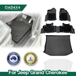 TPE Floor Mats Boot Liner Set for Grand Cherokee WK WK2 2010-2021 Double Layer - Picture 1 of 12