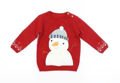 Suéter de acrílico rojo George Baby talla 9-12 meses Foto 1 de 4