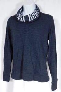 Prenda para mujer LULULEMON Gris Blanco a Rayas Gris Carbón Gris Carbón Reversible Cuello Falso Talla S - Imagen 1 de 9