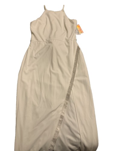 OFF WHITE Abito BCX bianco senza maniche strass taglia XL