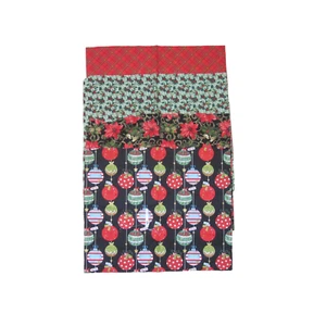 4 große 22" x 18" vorgeschnittene WEIHNACHTEN Stoffpaneele Ornamente Weihnachtsstern Stechpalme - Bild 1 von 3