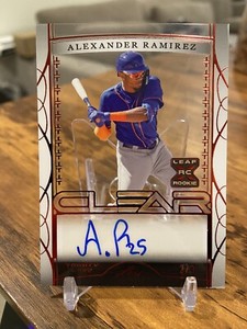 2022 Leaf Trinity Baseball Alexander Ramirez CLEAR RED ROOKIE AUTO #/3 SSP 🔥📈