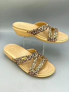 Zapatos para mujer Crocs Patricia II 9 multicolor leopardo informal sandalia sin cordones de cuña - Imagen 1 de 6