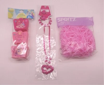Nuevo Juego de Contenedores de Golosinas de Pascua Princesa de Plástico SPRITZ Rosa Hierba y Collar Foto 1 de 4