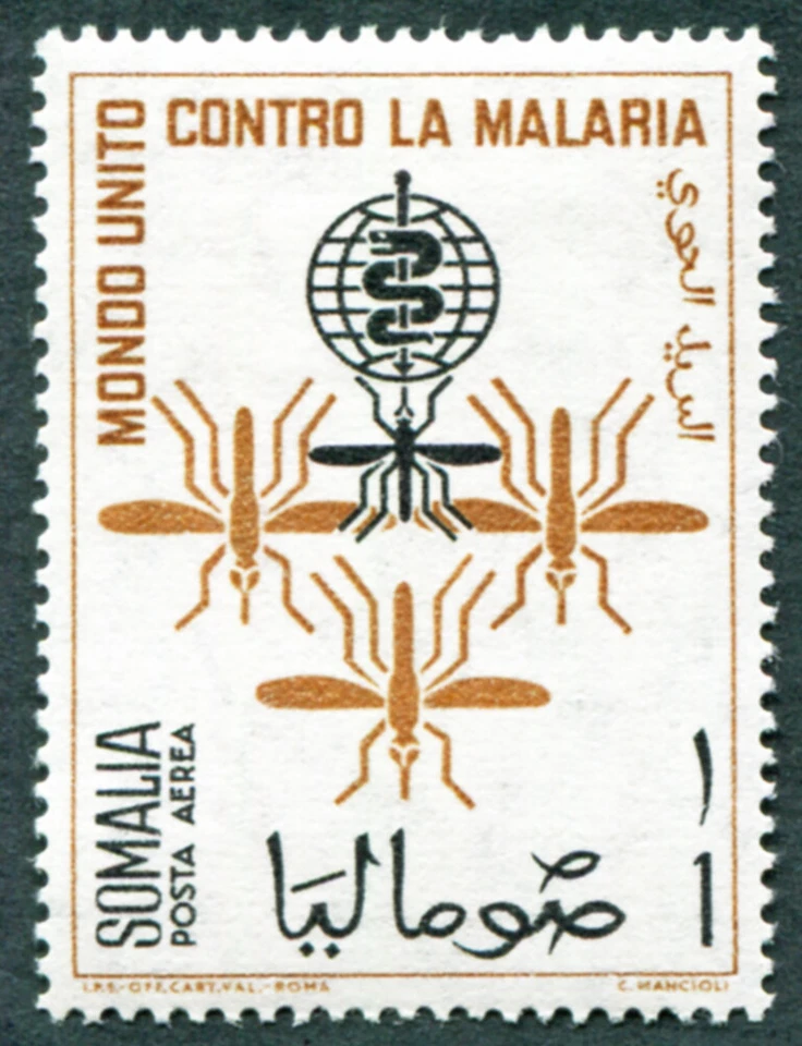 SOMALIA 1962 1s brown and black SG393 mint MH FG Malaria Eradication AIRMAIL A03 — 第 1/1 张图片