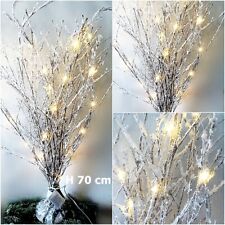 Christmas tree with snow Christmas wood decoration branch lights tree illuminated