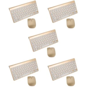  5 Sets Leise Kabellose Tastaturmaus Kabelloses Tastatur- Und Mausset - Bild 1 von 12