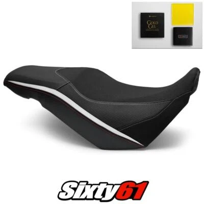 Funda Asiento Suzuki V-Strom 650 y Gel 2017-2022 2023 2024 Blanco Luimoto Tec-Grip Foto 1 de 4
