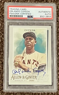 ORLANDO CEPEDA SIGNED Topps 2020 Allen Ginter  Card AUTOGRAPH SF Giants  HOF - Image 1 of 2