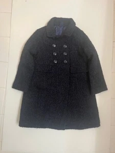 Kleines Mädchen Baby Gap Woll gefütterter Mantel Navy 4 - Bild 1 von 2