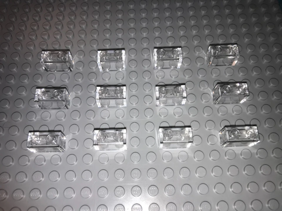 LEGO Baustein 12 Stück 3065 klar transparent System City Hausbau Space Einer - Bild 1 von 1