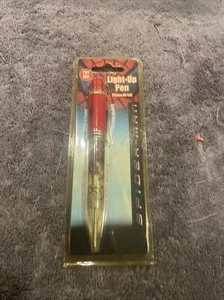 Pluma iluminada Spiderman 2002 nueva en paquete todavía funcionando probada mercancía de película de Marvel - Imagen 1 de 6