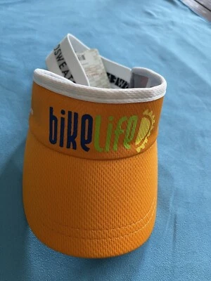 HEADSWEATS BIKELIFE ORANGE RUNNING ONE SIZE VISOR HAT - Image 1 of 4