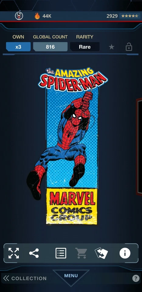 Topps Marvel Collect DIGITAL CORNER BOX THE AMAZING SPIDER-MAN - Image 1 of 1