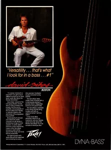VINTAGE 1987 DAVID SIKES OF BOSTON PEAVEY DYNA BASS GUITARS PRINT AD - Picture 1 of 1