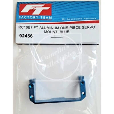 Factory Team Associated RC10B7 FT Blue Aluminum One-Piece Servo Mount #92456 - Image 1 of 2