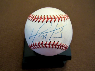 DAVID ORTIZ WSC BOSTON RED SOX HOF SIGNED AUTO OML BATTING PRACTICE BASEBALL JSA - Image 1 of 3