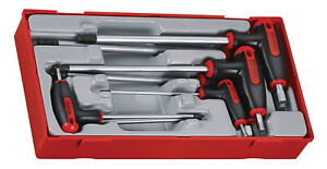 TENG TOOLS - T Handle Hex Allen Key Wrench Set Ball End 7pc 2.5mm - 8mm TTHEX7