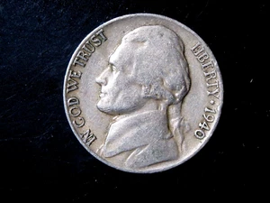1940-D JEFFERSON NICKEL #1 - Picture 1 of 2