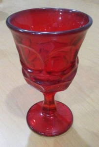 Fostoria Argus Red 5" Vintage Wine Cocktail Glass Goblet - Picture 1 of 3