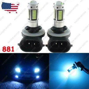 Ice Blue 881 889 898 8000K LED Bulbs DRL Fog Lights For Hyundai Elantra Accent - Picture 1 of 7