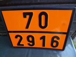 Verkehrsschild Verkehrszeichen Gefahrgut Schild 70 2916 orange Metall kein Email - Bild 1 von 5