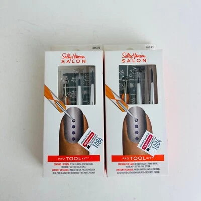 Juego de 2 Sally Hansen Kit de herramientas profesionales para salón de uñas Arte en uñas Herramienta para puntear y marmoleado Foto 1 de 4