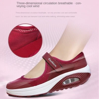Women's Air Cushion Athletic Walking Shoes Orthopedic Diabetic Slip-On Sneakers - Image 1 of 4