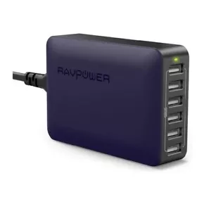 RAVPower 6-Port Wall Charger 60W Smart USB Fast Charging Station - Picture 1 of 5