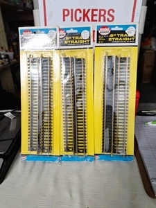 Model Power #21 HO 9" Straight Track 4 Piece Standard Fit Lot Of 3 New Old Stock - Picture 1 of 5