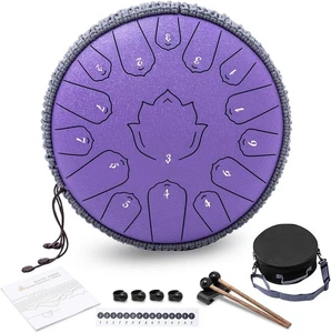 Steel Tongue Drum 15 Noten 14 Zoll D-Key Panda Balmy Drum Percussion Instrument - Bild 1 von 12
