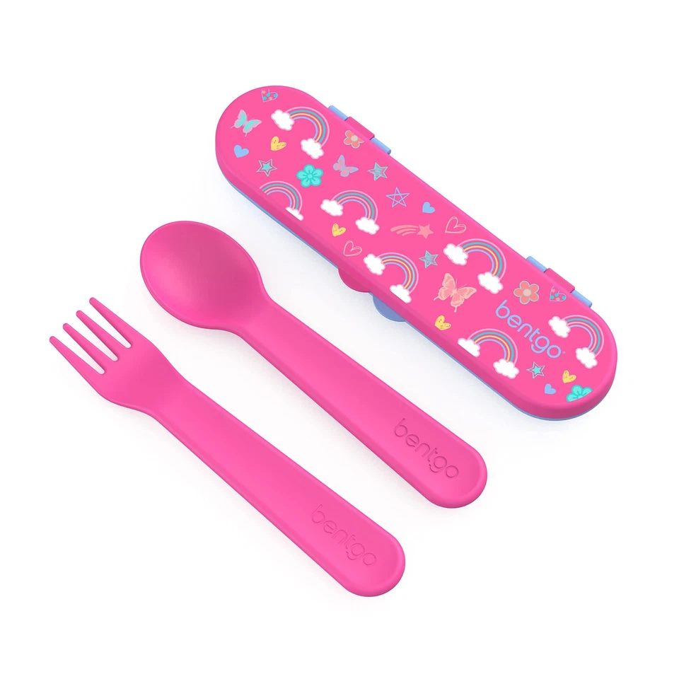 Bentgo Kids Utensil Set - Fork & Spoon BPA- Dishwasher Safe
