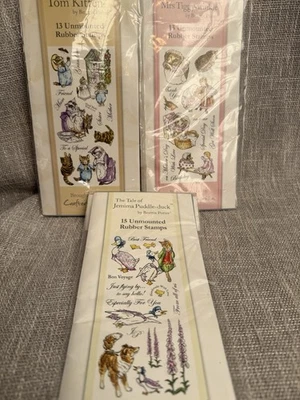 Crafter’s Companion Beatrix Potter Rubber Stamps  Jemima Tiggy Winkle Tom Kitten - Image 1 of 4