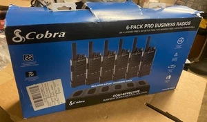 Cobra PX655 6-pack Pro Business Radios W/ Charging Dock - Black - Picture 1 of 2