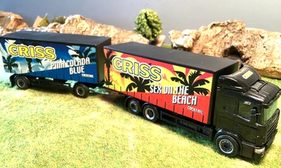 Herpa LKW Hängerzug Criss Exotic Scania Zugmaschine 1.87 H0 - Bild 1 von 3