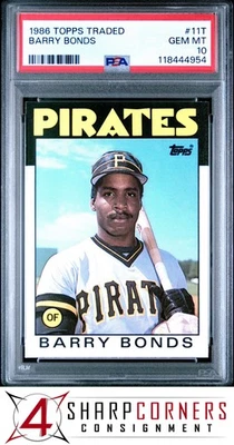 Topps 1986 negociado #11T Barry Bonds radiocontrol piratas PSA 10 Foto 1 de 3