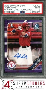 2019 BOWMAN CHROME DRAFT PICKS AUTO PURPLE REFRACTOR JOSH JUNG RC #/250 PSA 9 - Picture 1 of 4