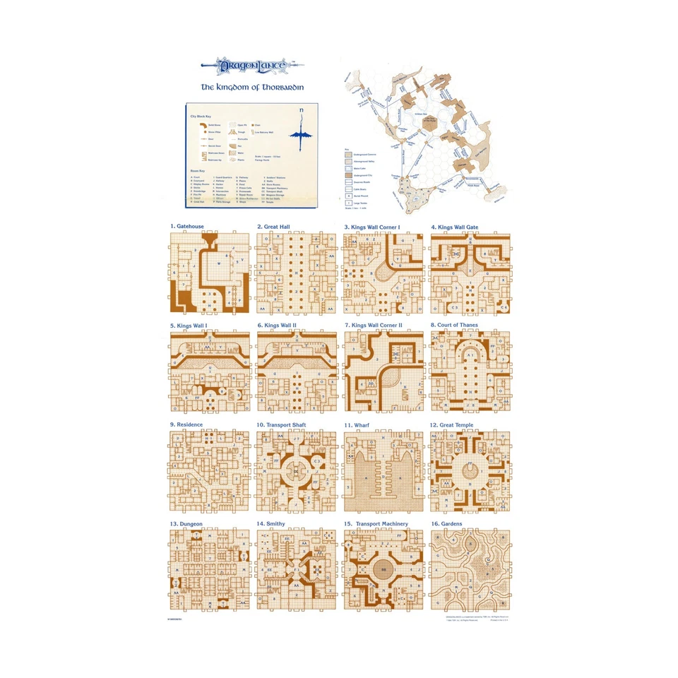 TSR Dragonlance Dragons of Desolation - Map Only! VG - Image 1 of 1