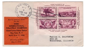 #778 TIPEX Full Sheet 1936 First Day Cover - Planty #74 Waiten Beardsley SCARCE - Picture 1 of 2