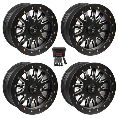 Pro Armor Halo Beadlock 15" Wheels Black Can-Am Defender (4) Foto 1 de 3